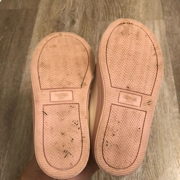OSHKOSH toddler girl White Velcro Strap glitter pink white Sneaker 8M - Picture 9 of 12
